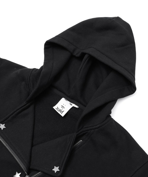 X-girl（エックスガール） パーカー DOUBLE COLLAR ZIP UP SWEAT