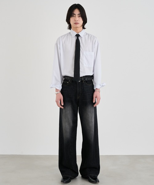 「SINSS」 デニムパンツ LARGE インディゴブルー メンズ_画像2