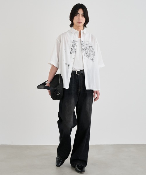 「SINSS」 デニムパンツ LARGE インディゴブルー メンズ_画像7