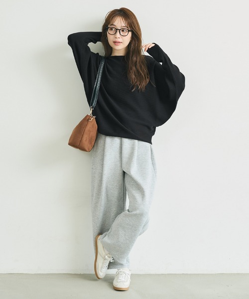 coca（コカ） ニット セーター しっとりやわらかボートネックドルマン