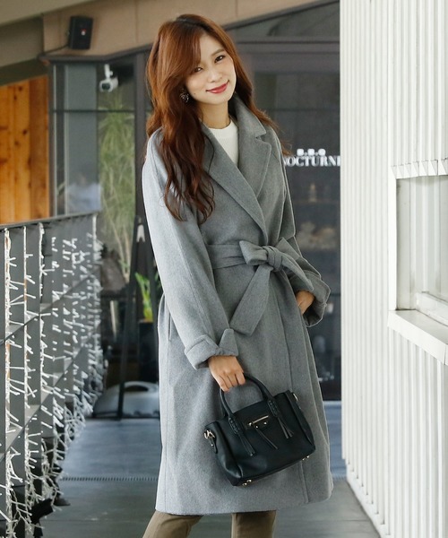 ElegChic コート チェスターコート 入学式 ダブルチェスターコート