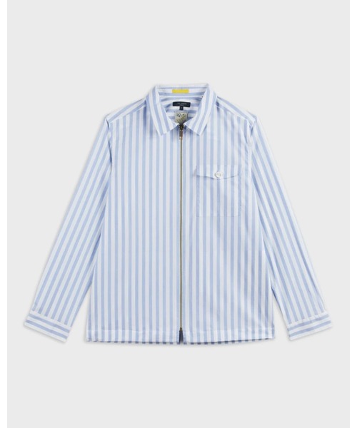 買取安い店 シャツ ブラウス Revue ジップアップ ストライプ オーバーシャツ アウトレット在庫限り Paynow Universalpapershredding Com