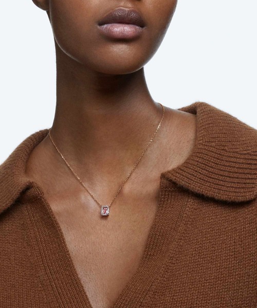 スワロフスキー Swarovski Una ネックレス　オクタゴンカット SWAROVSKI ネックレス 「公式」「スワロフスキー」Una