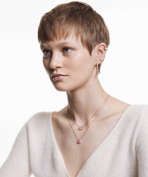スワロフスキー Swarovski Una ネックレス　オクタゴンカット SWAROVSKI ネックレス 「公式」「スワロフスキー」Una