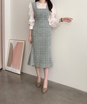 ワンピース 「Jasmine」スクエアネックツ...の詳細画像1