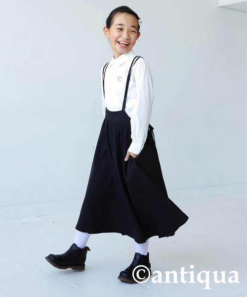antiqua スカート サスペンダー付きスカート キッズ 子供服 女の子 