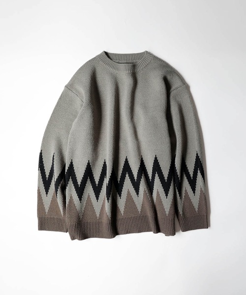 ナンバーナイン　ニット NUMBER (N)INE（ナンバーナイン） セーター ニット ZIGZAG JACQUARD