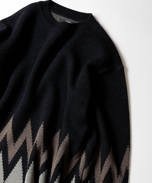 NUMBER (N)INE（ナンバーナイン） セーター ニット ZIGZAG JACQUARD