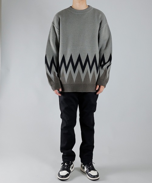 NUMBER (N)INE（ナンバーナイン） セーター ニット ZIGZAG JACQUARD