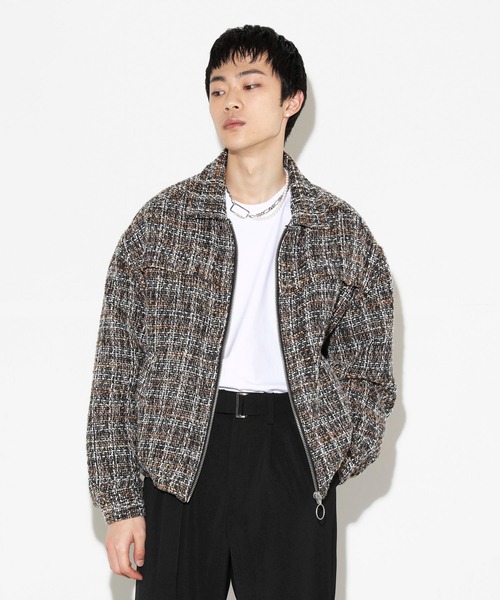LEGENDA ブルゾン アウター レジェンダ ツイード パディング / Tweed 