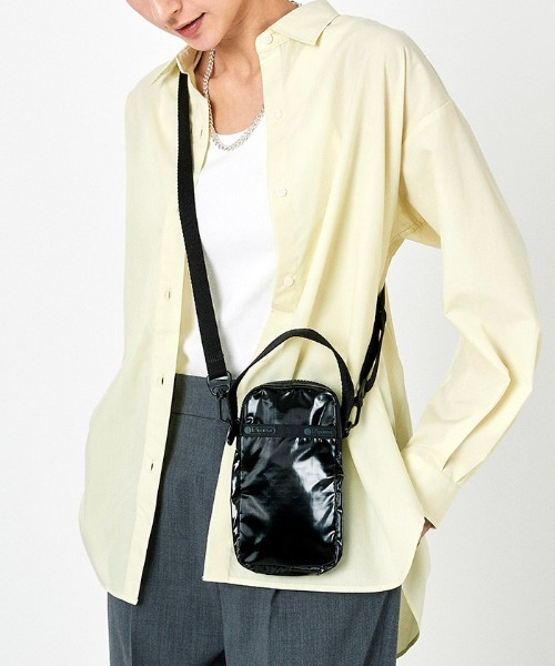 レスポートサック　ショルダーバッグ　　　ミニボストンバッグ　ブラックシャイン MEDIUM ZIP SHOULDERブラックシャイン（クロスボディ/ショルダー