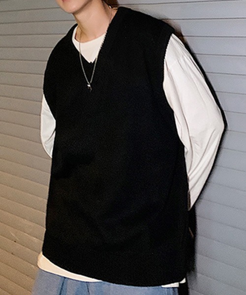 SEN TOKYO ベスト ジレ テクニックいらずで即こなれ感。ルーズVネック