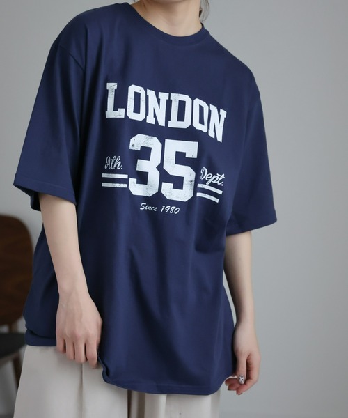 sakishimatokyo tシャツ LONDONカレッジロゴTシャツ レディース