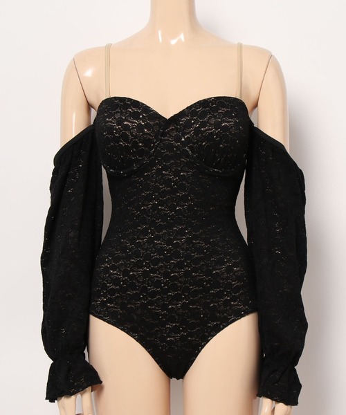 Lace Ladies（レースレディース） 水着 総レースオフショルワンピース