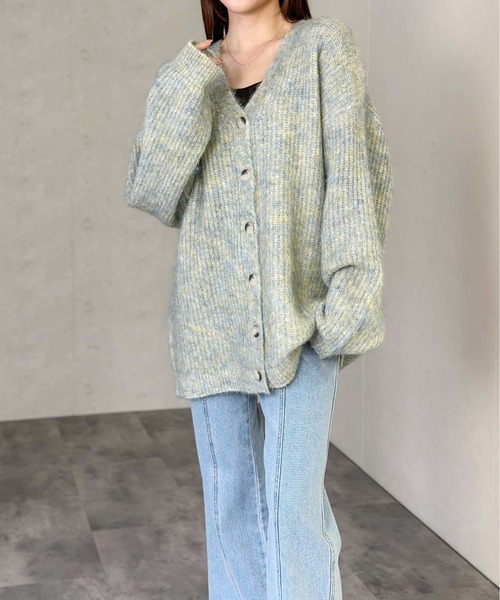 カーディガン Per sist ence/パーシエンス　ローゲージニット ダメージ2WAYカーディガン レディース Per sist ence/パーシエンス ローゲージニット ダメージ2WAY