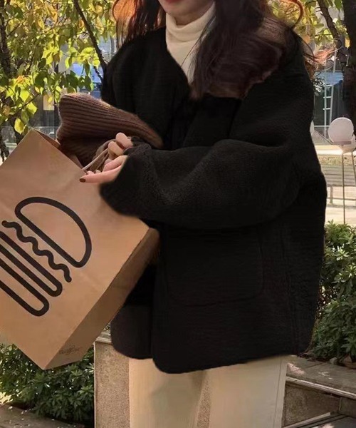 aimoha（アイモハ） ジャケット ノーカラージャケット ゆったり