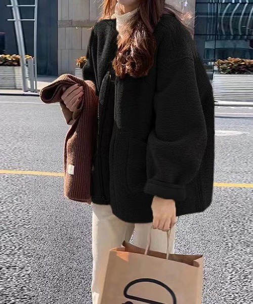 aimoha（アイモハ） ジャケット ノーカラージャケット ゆったり