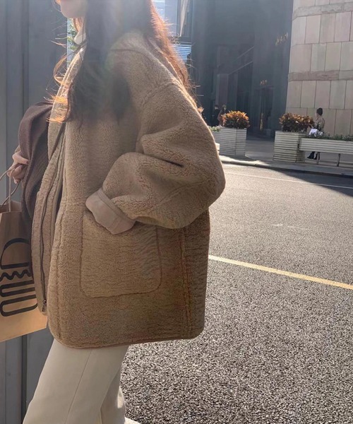 aimoha（アイモハ） ジャケット ノーカラージャケット ゆったり