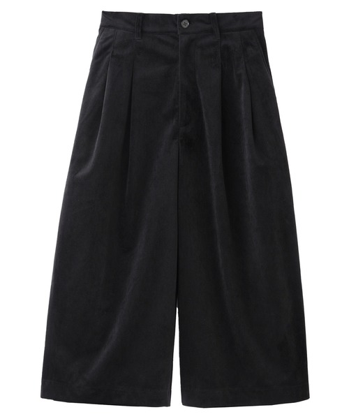 黒 キュロット パンツ レディース ベロア LA MARINE FRANCAISE パンツ ベロアツイルキュロット レディース