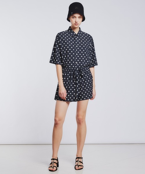 美品◎ダブルスタンダードクロージング　2.7万　ドット柄ストレッチシャツブラウス DOUBLE STANDARD CLOTHING（ダブルスタンダードクロージング）の