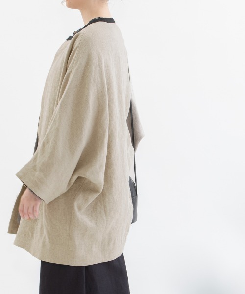 nop de nod ジャケット ノーカラージャケット Cloche リネン