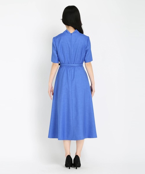 cawaii カシュクールワンピース カワイイ CAWAII 赤の水彩。花のカシュクール風ワンピース