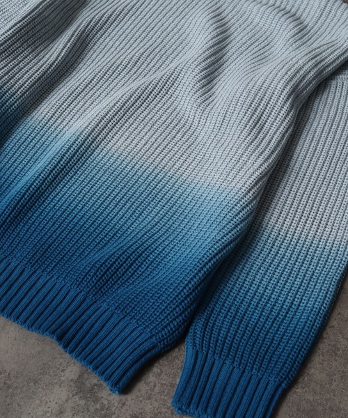 【 ESTIVANT 】グラデーションブルーニット セーター コットン100 mwcbd130_01.jpg