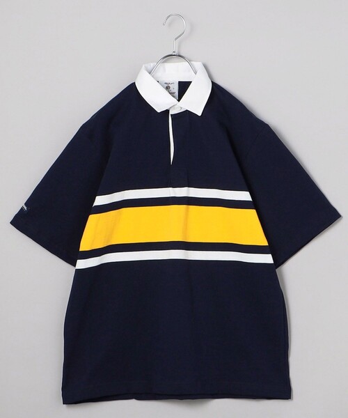 BARBARIAN ネイビー 長袖ポロシャツ FREAK'S STORE ポロシャツ 限定展開 BARBARIAN/バーバリアン