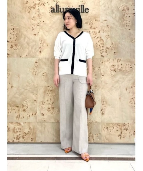 allureville カーディガン ハイツイストコットンV レディース