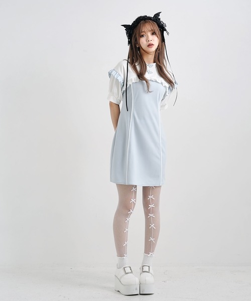 未使用 日本製 La Festa Chic ワンピース 美ライン 総柄 13 未使用 日本製 La Festa Chic ワンピース 美ライン 総柄 13