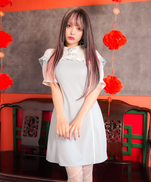 ちゃーちゃ ！Shibla フォーマルワンピース　美品！！ SYBILLA DRESS】ウエストステッチジャージードレス(ワンピース