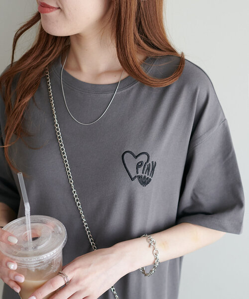 tシャツ 「WEB限定/新色追加」ハート刺繍スウェット レディース 13540738_183_2_1800x1800_17401