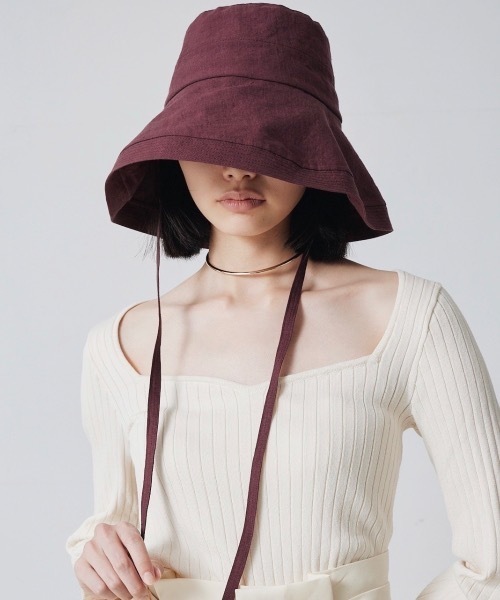 帽子 ハット LOLA「ローラ」リネン100% UVプロテクト サンシェードハット UPF50+ レディースの画像