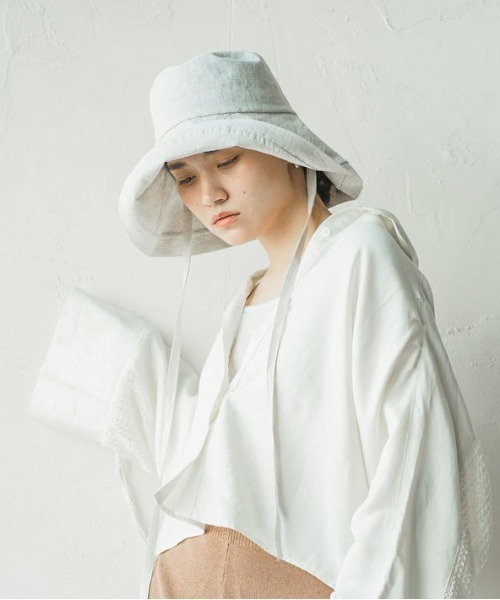 帽子 ハット LOLA「ローラ」リネン100% UVプロテクト サンシェードハット UPF50+ レディースの画像