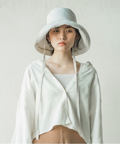 帽子 ハット LOLA「ローラ」リネン100% UVプロテクト サンシェードハット UPF50+ レディースの画像