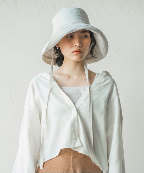 帽子 ハット LOLA「ローラ」リネン100% UVプロテクト サンシェードハット UPF50+ レディースの画像