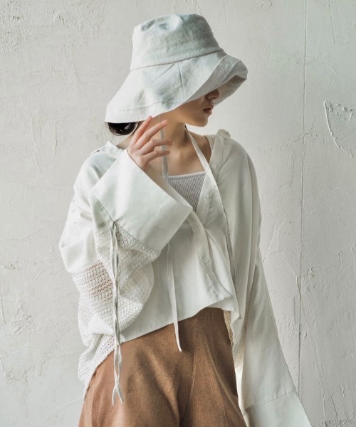 帽子 ハット LOLA「ローラ」リネン100% UVプロテクト サンシェードハット UPF50+ レディースの画像