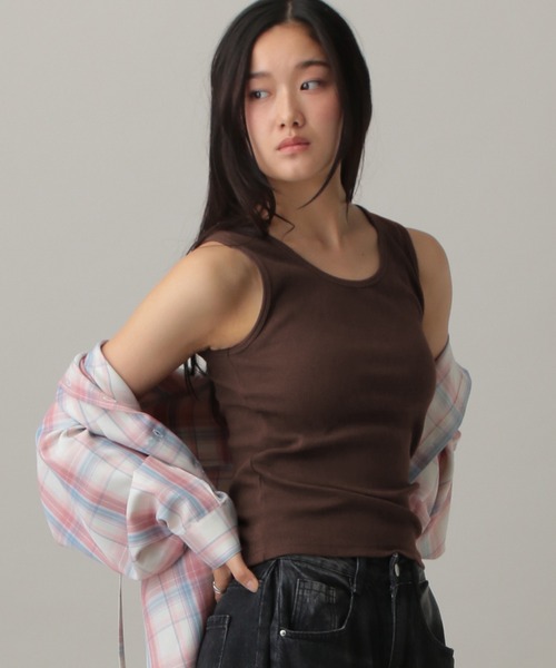ALAND タンクトップ ノースリーブ 「UNISEX」ALAND／バックハートリブ