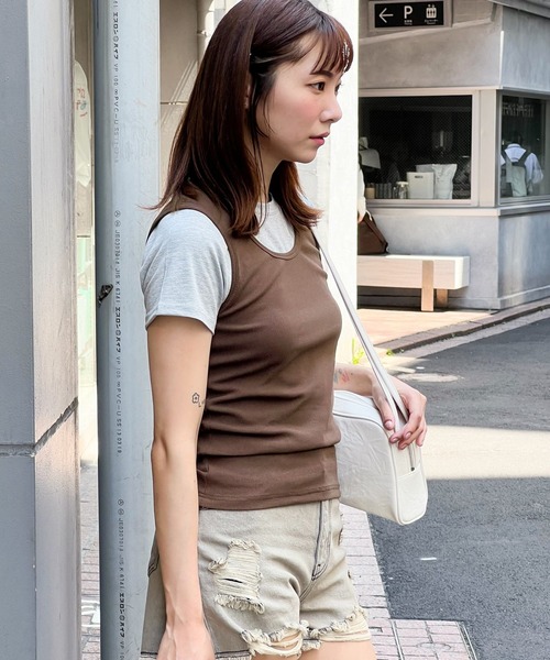 ALAND タンクトップ ノースリーブ 「UNISEX」ALAND／バックハートリブ