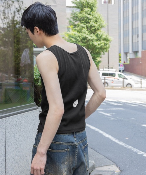 ALAND タンクトップ ノースリーブ 「UNISEX」ALAND／バックハートリブ