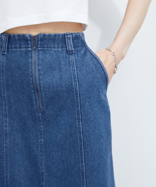 スリットデニムスカート LE CERCLE par rope' デニムスカート 「セットアップ対応