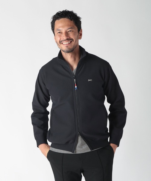 ブルゾン アウター 「DENHAM×MENS BIGI」スタンドニットジップブルゾン メンズの画像
