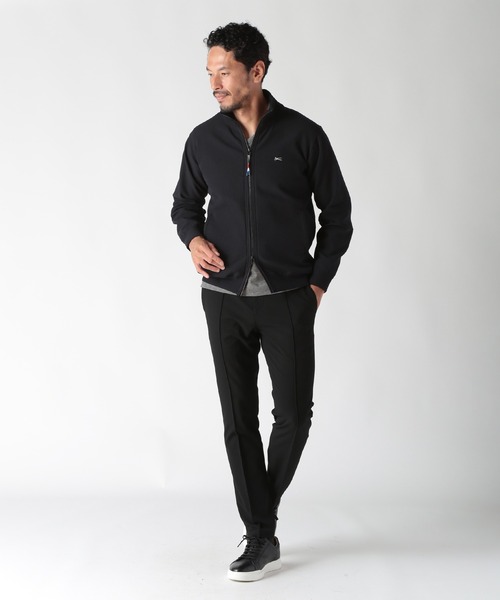 ブルゾン アウター 「DENHAM×MENS BIGI」スタンドニットジップブルゾン メンズの画像