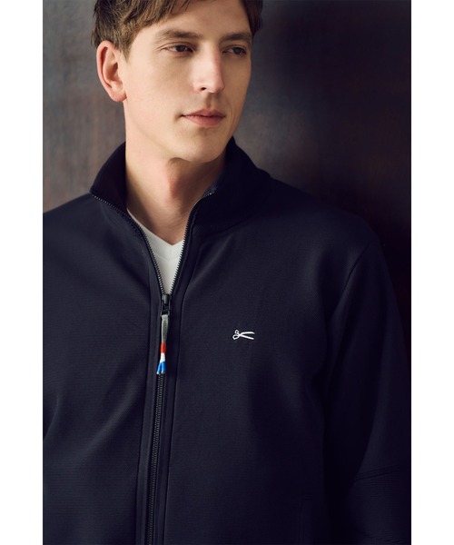 ブルゾン アウター 「DENHAM×MENS BIGI」スタンドニットジップブルゾン メンズの画像