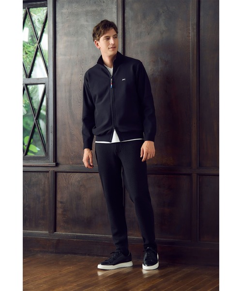ブルゾン アウター 「DENHAM×MENS BIGI」スタンドニットジップブルゾン メンズの画像