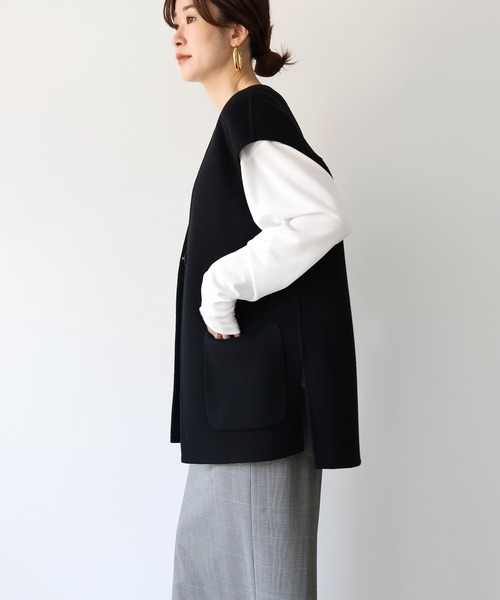 ベスト ジレ 「marmors」wool  gilet レディース marmors ベスト ジレ 「marmors」wool river gilet レディース
