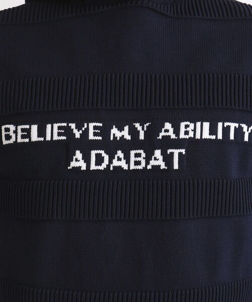 adabat セーター ニット ロゴデザイン 長袖フーディ メンズ