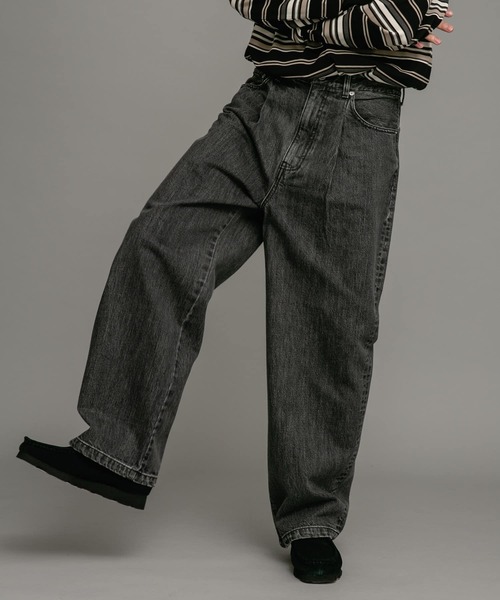 URBAN RESEARCH Sonny Label ジーンズ タックワイドデニムパンツ