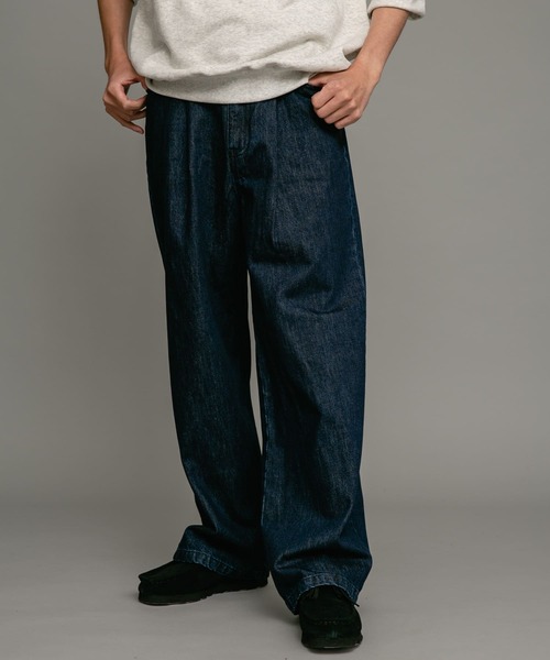 アーバンリサーチ タック ワイドデニムパンツ ワイドパンツ ジーパン タックワイドデニムパンツ（デニムパンツ）｜URBAN RESEARCH