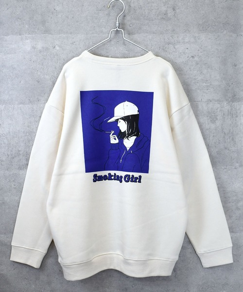 トレーナー スウェット back print illustration sweat shirt